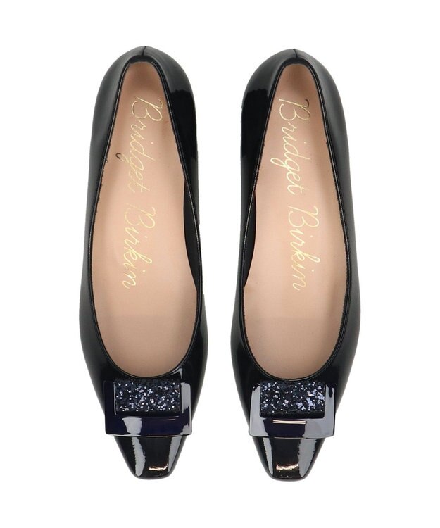 Bridget Birkin 【Bridget Birkin】グリッターパーツパンプス ネイビーエナメル