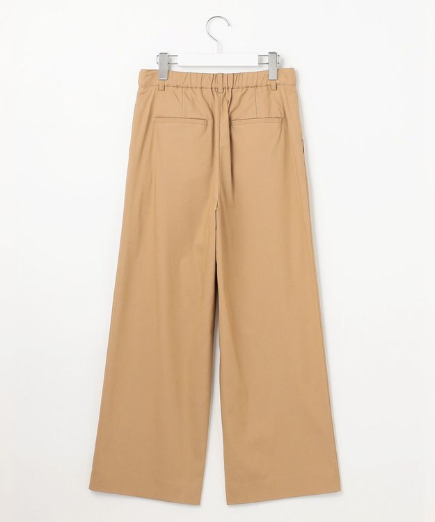 J.PRESS LADIES 【洗える・接触冷感・吸水速乾】ドライリネンストレッチ ワイド パンツ キャメル系