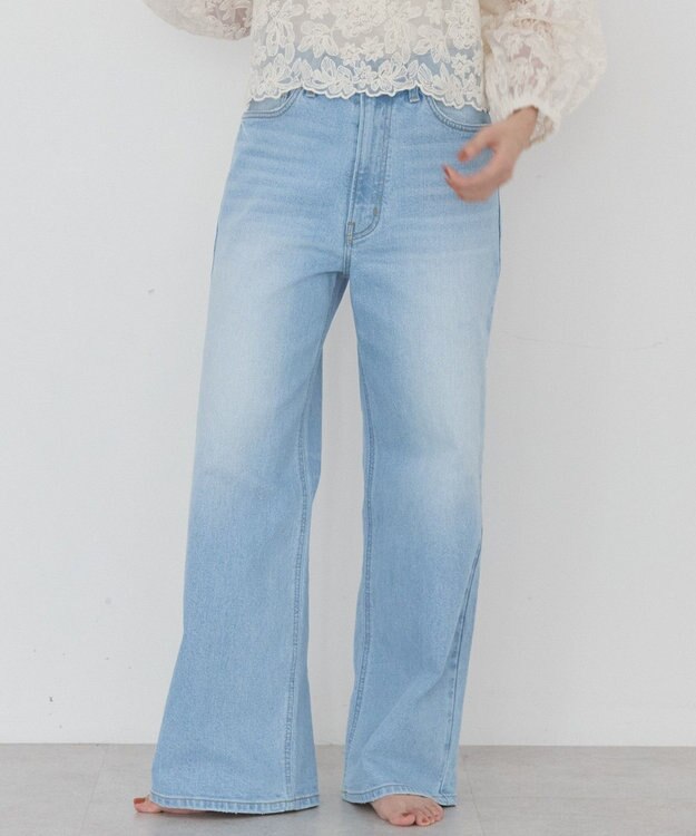 AMERICAN HOLIC 【EDWIN別注】ワイドデニム Light Indigo