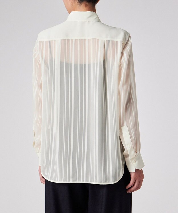 Paul Smith シアー ストライプ ブラウス エクリュ