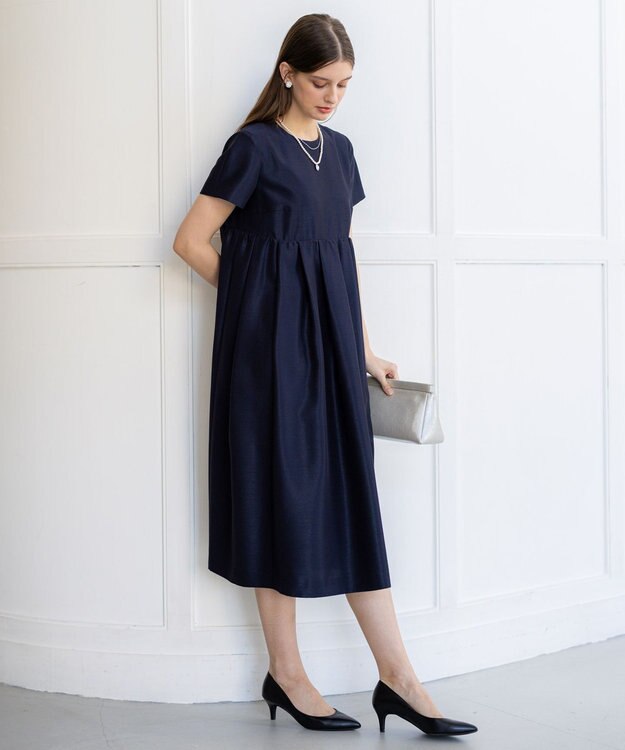 23区 L 【APPLAUDIR】トリアセシャンタン ドレス ネイビー