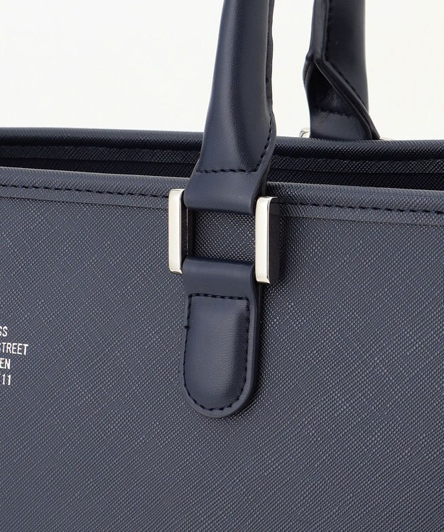 J.PRESS MEN 【定番】サフィアーノトートバッグ ネイビー系