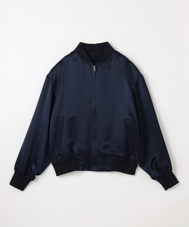NAVE 【ReNAVE】タンブラーサテン ブルゾン ネイビー系
