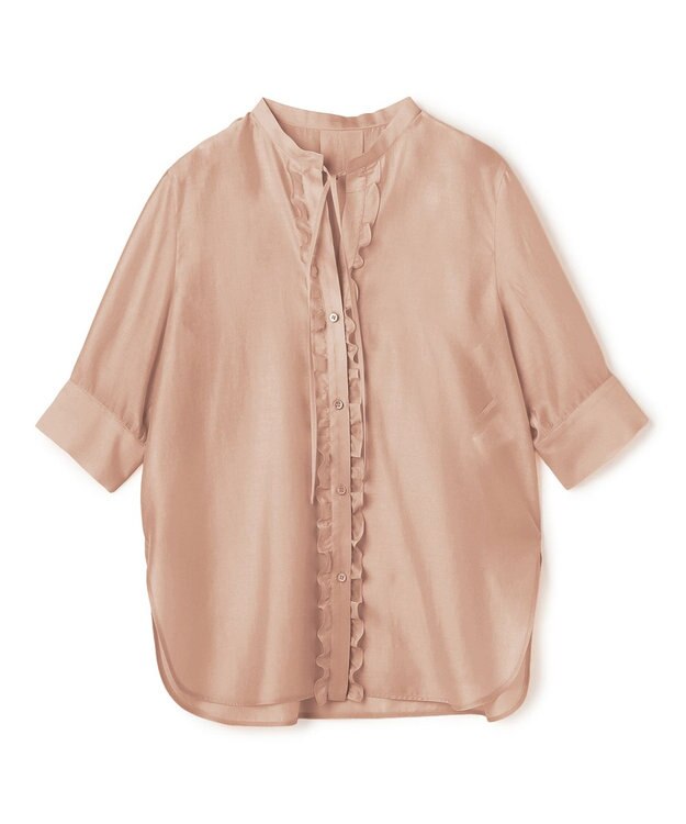 BEIGE， AMARYLLIS / フリルリボン ブラウス Milk Tea