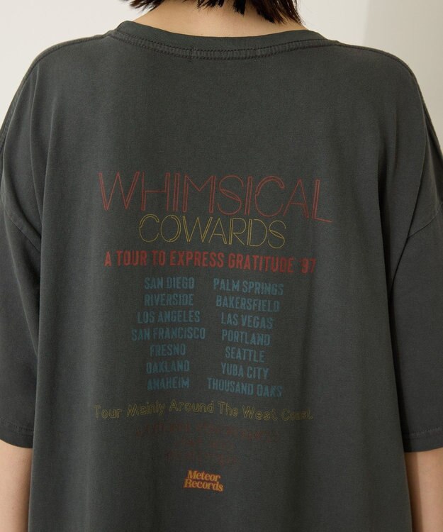 AMERICAN HOLIC 【選べる丈】ツアーロゴ加工Tワンピース Charcoal Gray