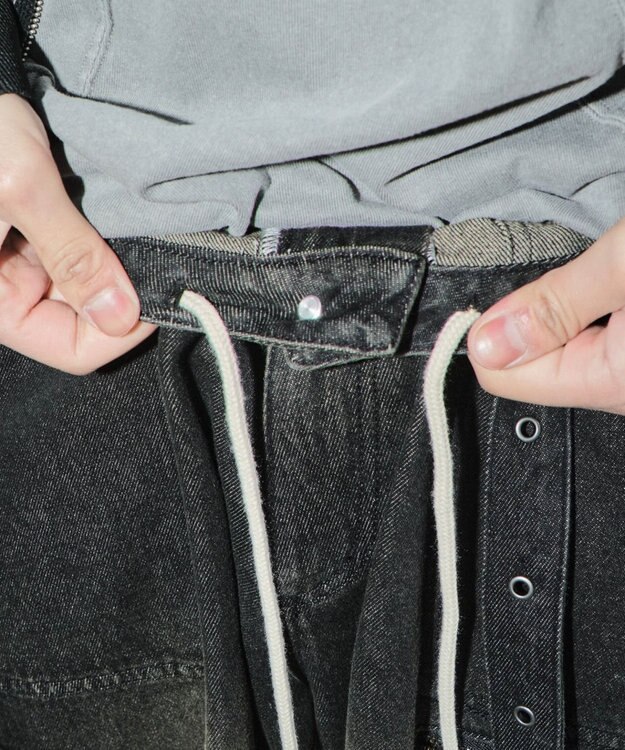 WEGO マルチZIPデニムパンツ デニムブラックソノタ