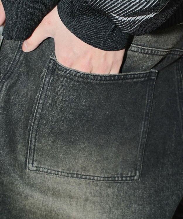 WEGO マルチZIPデニムパンツ デニムブラックソノタ