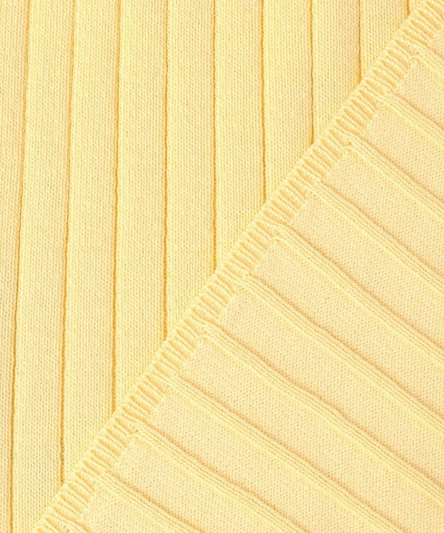 ANY SIS ポロカラーリブ ニット イエロー