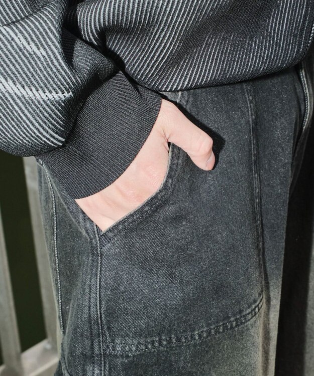 WEGO マルチZIPデニムパンツ デニムブラックソノタ