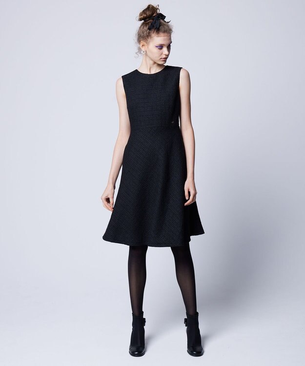TOCCA 【洗える】SHARBET TWEED ドレス ブラック系