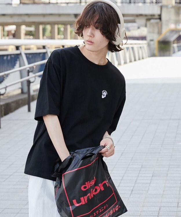 WEGO 【ユニセックス着用ITEM/綿100%/SMLサイズ展開】リラックスフィットワンポイントT（S） ブラック