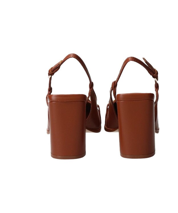 INTER-CHAUSSURES 【CARRANO】ホースビットバックストラップパンプス ブラウン