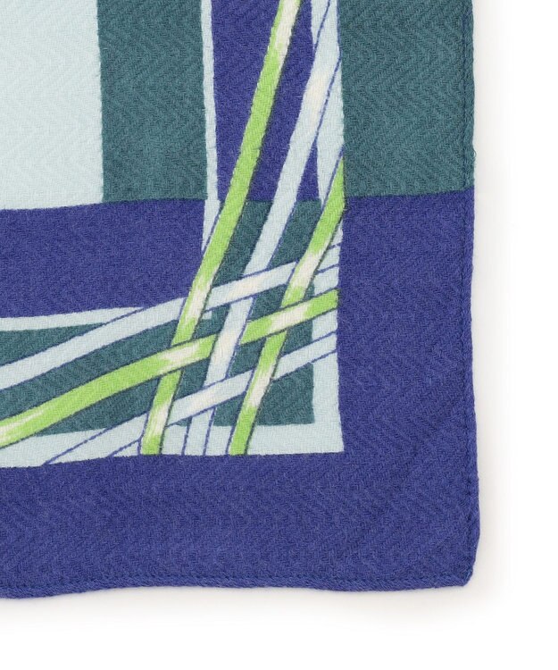 23区 manipuri  ヴィヴァーチェタッセル ストール ブルー系