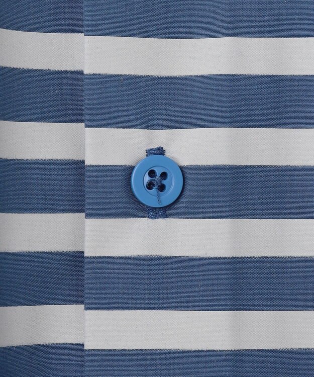 J.PRESS KIDS 【140-170cm】TCブロード パネルボーダープリント シャツ ダルブルー系