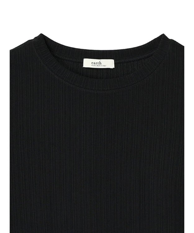 earth music&ecology 袖シアープルオーバー Black