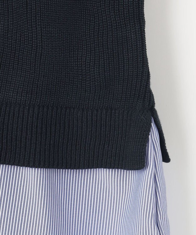 ANY 【洗濯機可】ベストドッキングブラウス ネイビー