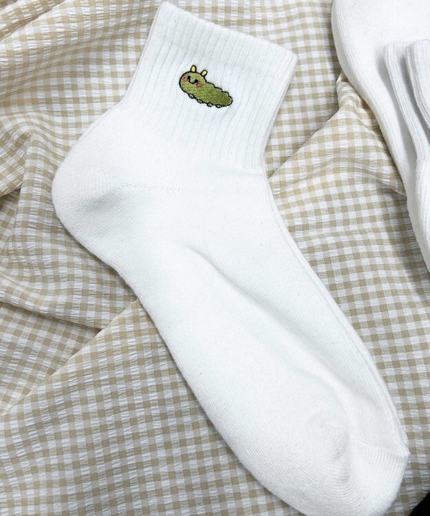 WEGO インセクト底パイルアンクルソックス 柄1