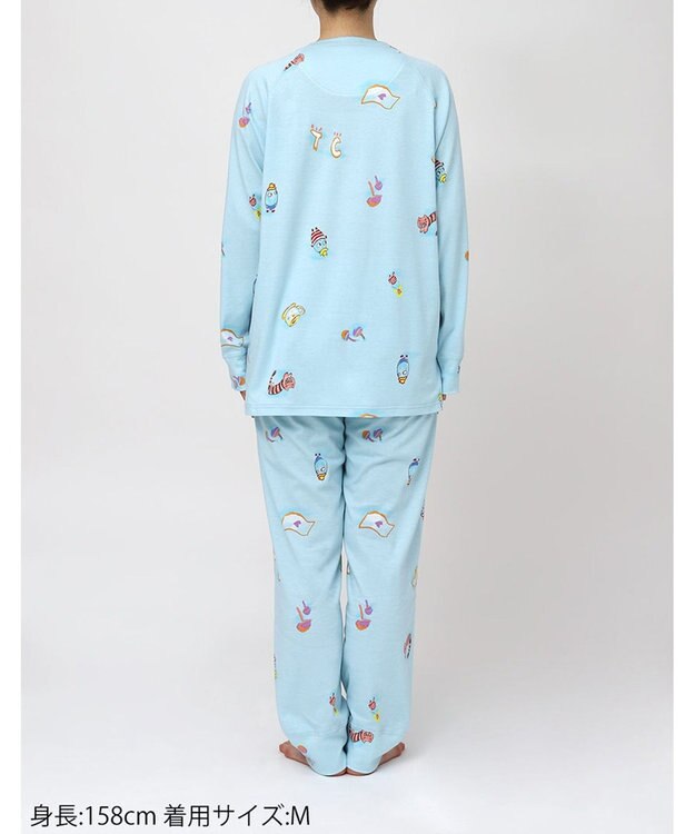 tsumori chisato SLEEP ツモリチサト パジャマ 綿100%(本体) スムース素材 長袖 長ズボン レディース UDX590 /ワコール サックス