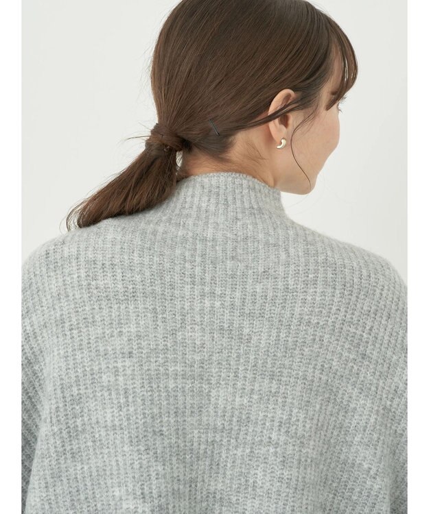 earth music&ecology ＦＬＵＦＦＹハイネックプルオーバー Light Gray Mixture