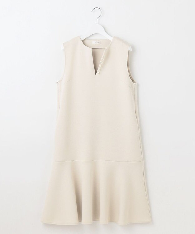 Feroux パール付きダンボール ジャンパースカート アイボリー系