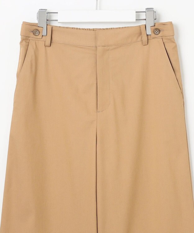 J.PRESS LADIES 【洗える・接触冷感・吸水速乾】ドライリネンストレッチ ワイド パンツ キャメル系