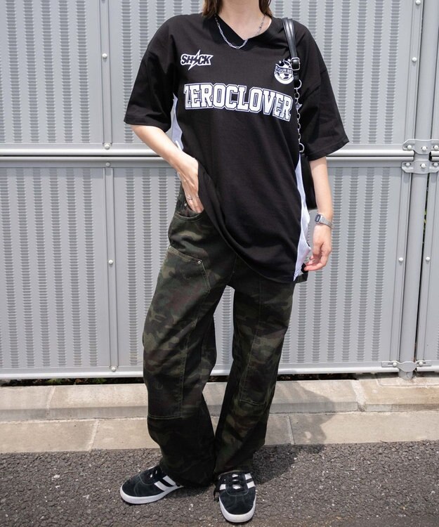 WEGO ZRCVゲームビッグTシャツ ブラック