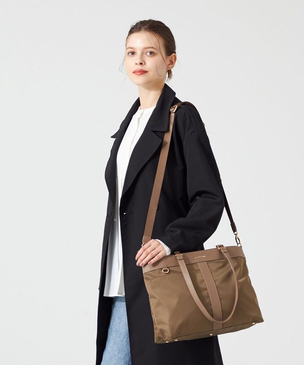 LA BAGAGERIE コンビ2WAYトートバッグ MEDIUM ベージュ