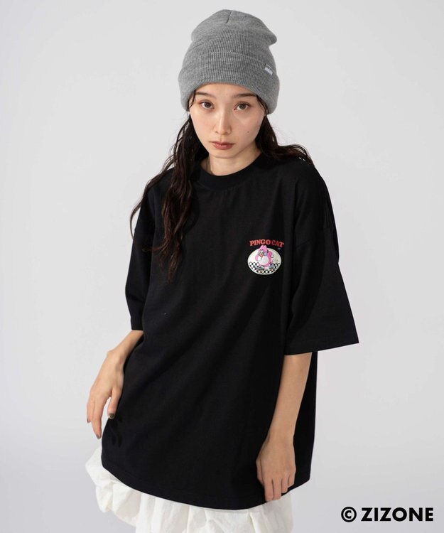 WEGO 【ユニセックス着用ITEM】別注ZIZONEグラフィックT（SS） ブラック