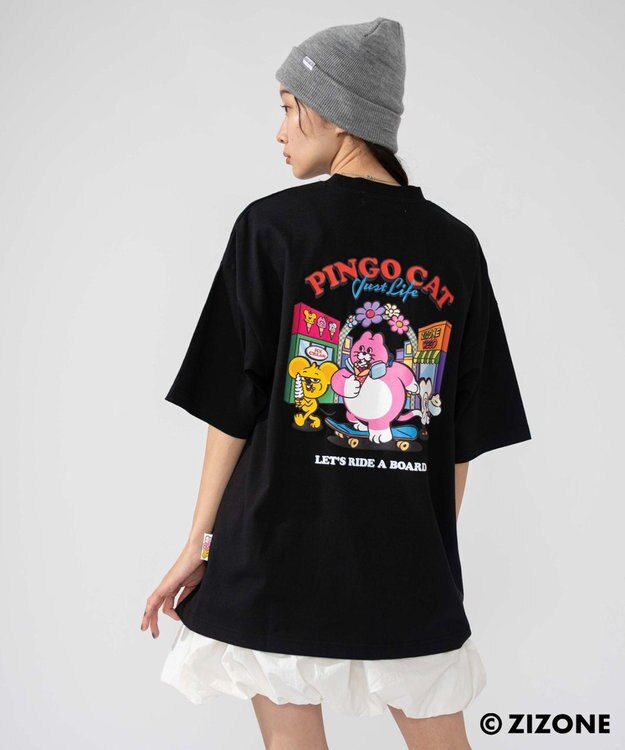 WEGO 【ユニセックス着用ITEM】別注ZIZONEグラフィックT（SS） ブラック