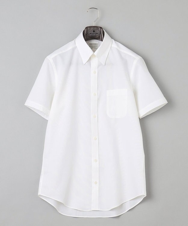 GOTAIRIKU 春夏向け【形態安定】SUMMERPREMIUMPLEATS_スナップダウン 半袖ドレスシャツ ホワイト系