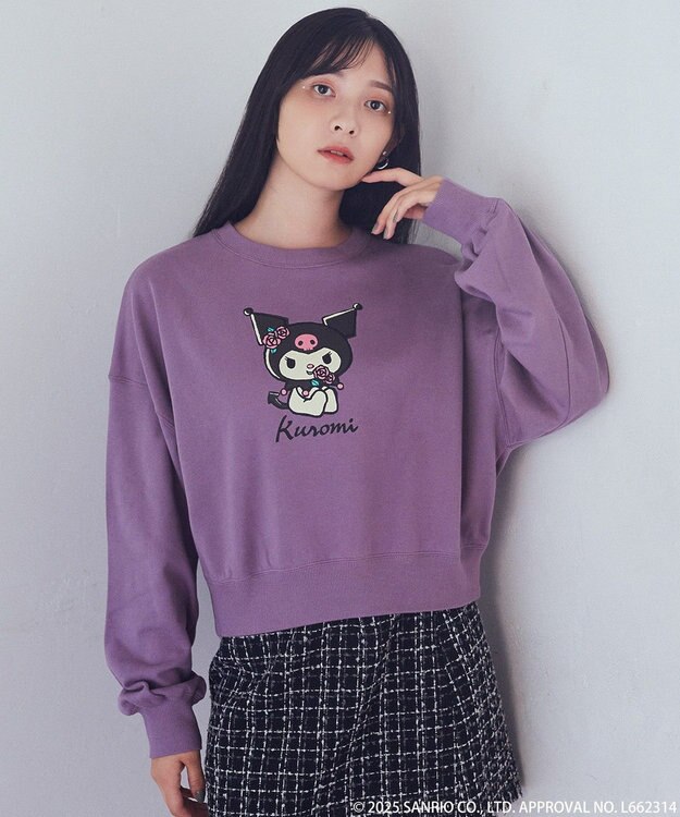 earth music&ecology マイメロディ＆クロミ／ｅａｒｔｈ　レトロアートスウェット Purple