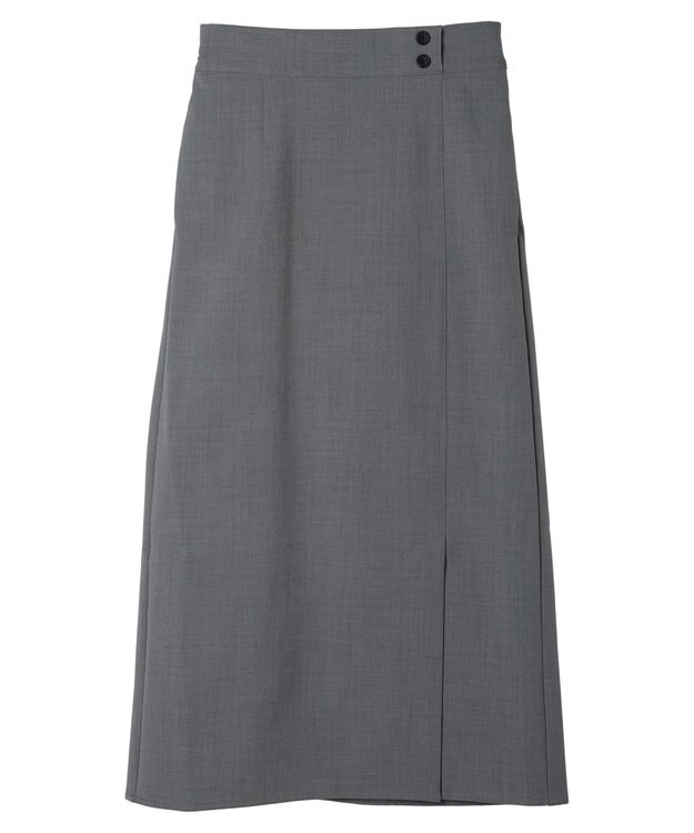 Green Parks 接触冷感　きれいシルエットＩラインスカート Gray