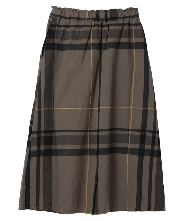 CRAFT STANDARD BOUTIQUE 先染めチェック（大）スカート Khaki