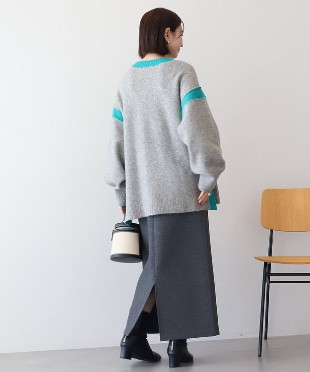 AMERICAN HOLIC バイカラーニットプルオーバー【WEB限定カラー有り】 Gray Mixture