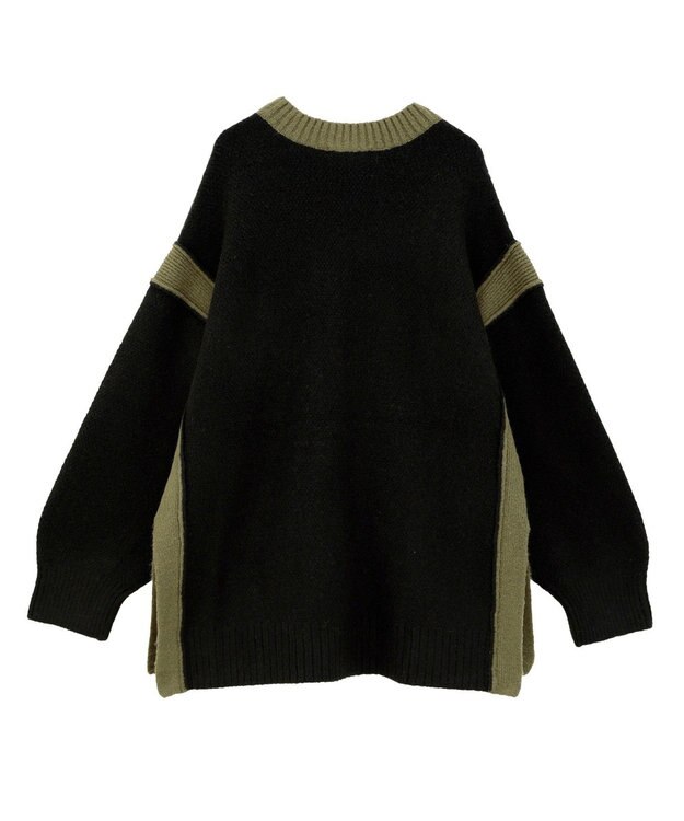 AMERICAN HOLIC バイカラーニットプルオーバー【WEB限定カラー有り】 Gray Mixture