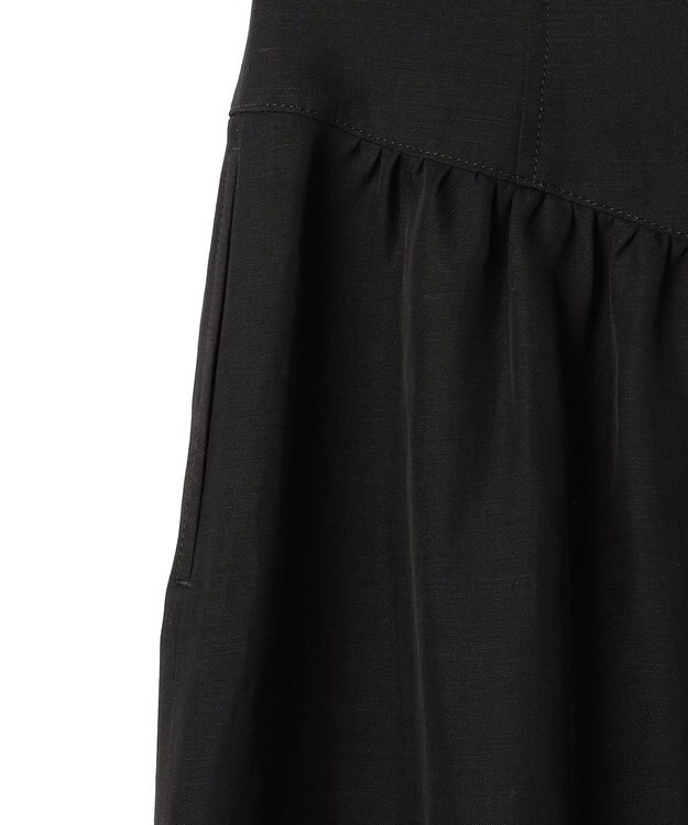 BEIGE， BERNARD / リネン混 ゴールドジップ ハイウエススカート Black