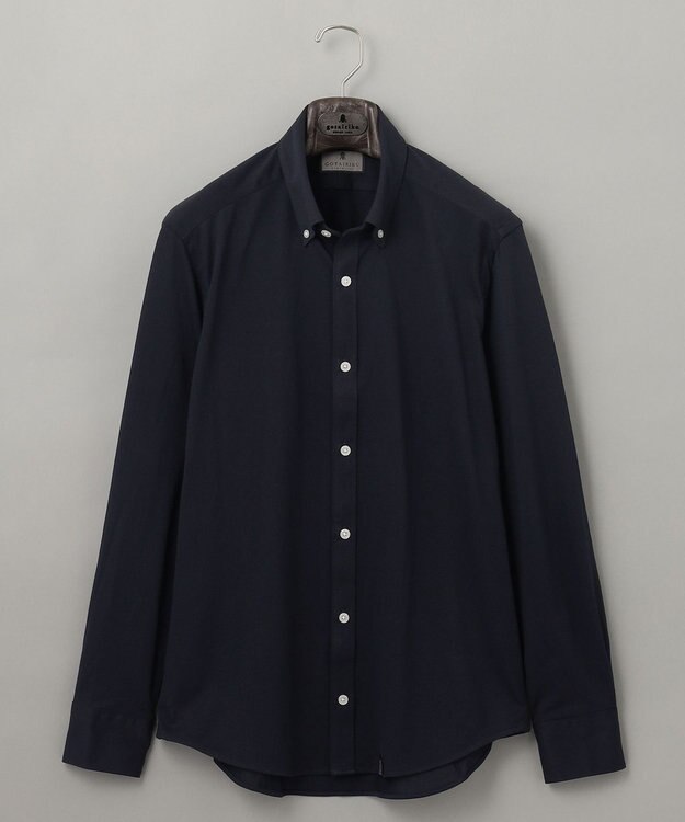 GOTAIRIKU 【吸水速乾】クールマックス鹿の子 ビズシャツ_ボタンダウン ネイビー系