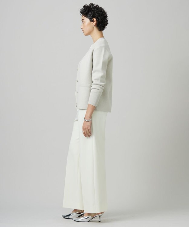 ICB L 【洗える】ソフトカシミヤミックス Vネックニットカーディガン トープ系