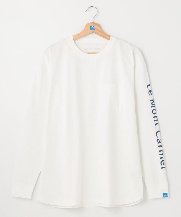 SHARE PARK MENS 【UNISEX】吸水速乾 ショルダーロゴロングスリーブTシャツ（L・XLサイズ） ホワイト