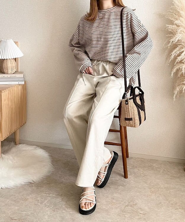 LA BAGAGERIE 【maison vert】 【ペーパー素材・多収納】リボンハンドル2WAYかごバッグ チョコ