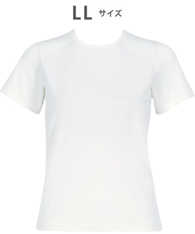 WACOAL 【一般医療機器】 リカバリーウェア 【＆RECOVERY】 ブラトップ カップ付きTシャツ 疲労回復 血行促進 筋肉のコリ改善 上向きのバストライン 3分袖 半袖 レディース CKC710 /ワコール ホワイト