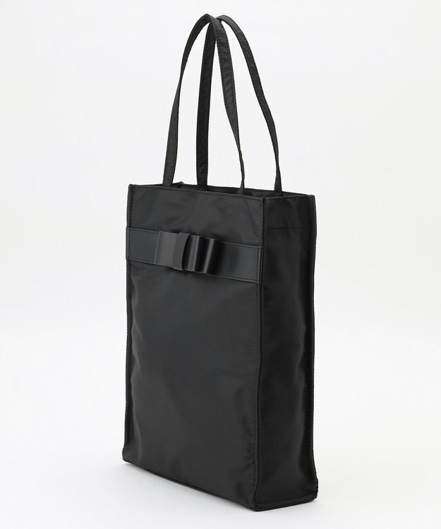 ANY 【A4サイズ収納可】縦型リボンサブトートバッグ ブラック