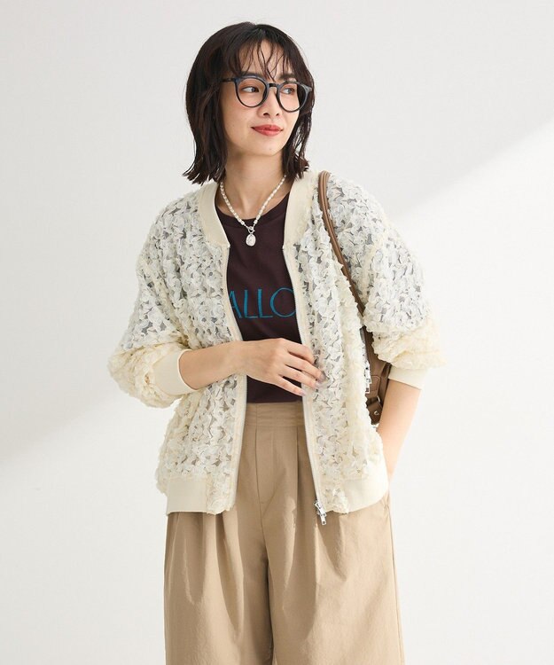 Green Parks アソート柄ロゴＴシャツ Brown