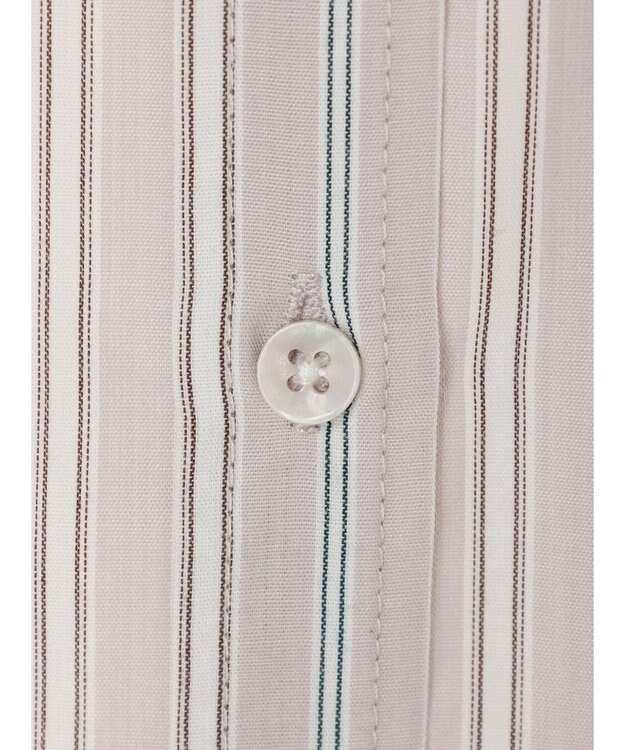 earth music&ecology レギュラーカラーシャツ Stripe Beige