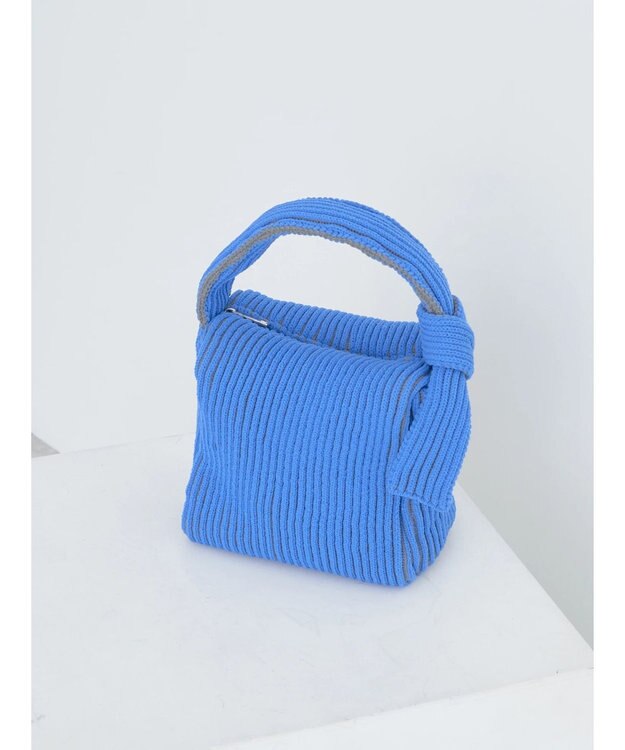 earth music&ecology ツートンリブワンショルバッグ Blue