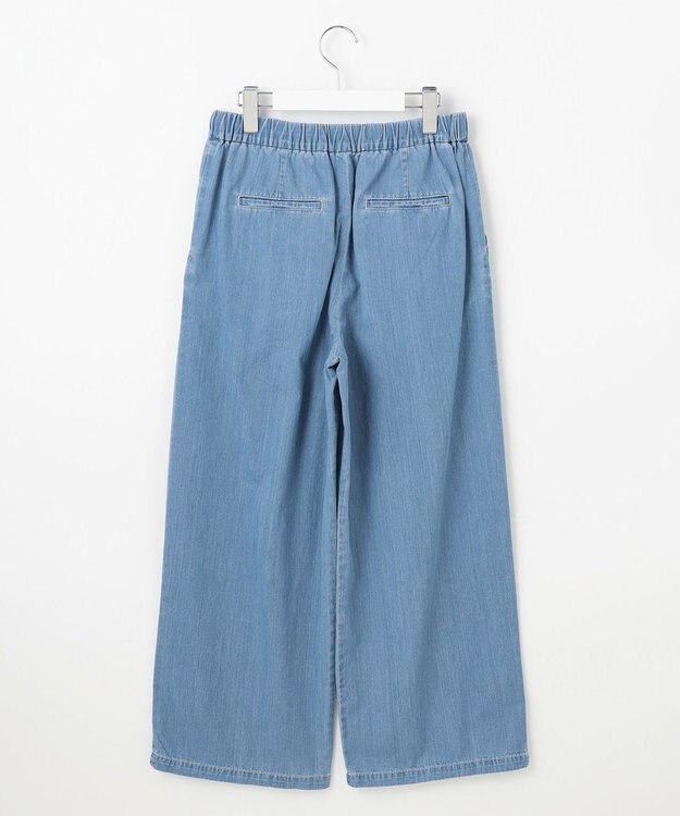 J.PRESS LADIES 【洗える】5ozバージラコンパクト デニム イージーパンツ ユーズド系