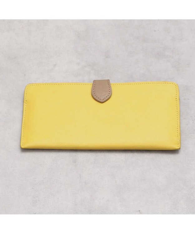 UNBILLION アトランタ ATLANTA / 牛革薄マチロングウォレット イエロー