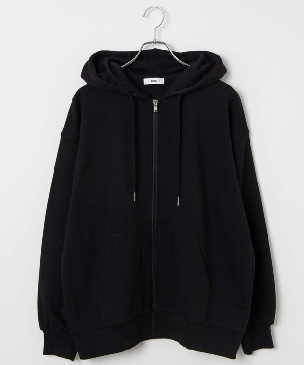 WEGO 【SCHOOLITEM】ルーズフィットジップパーカー ブラック