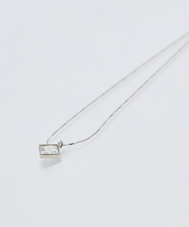 Phoebe 【金属アレルギー対応】グリマースクエアビジューネックレス/ニッケルフリー シルバー シルバー