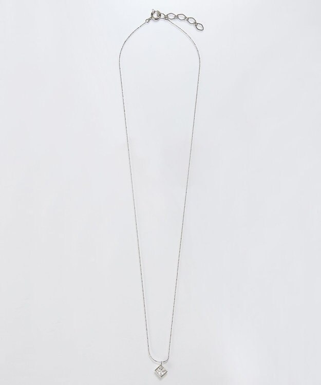 Phoebe 【金属アレルギー対応】グリマースクエアビジューネックレス/ニッケルフリー シルバー シルバー